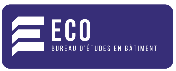 déclinaison du logo ECO sur fond violet